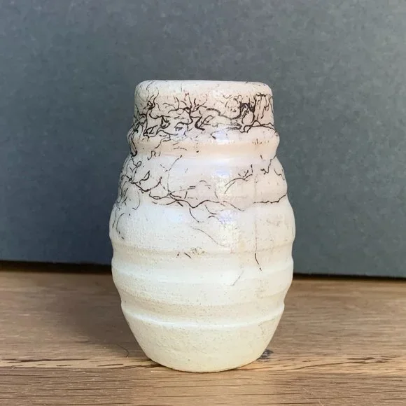 Horse Hair Bud Vase Pottery Navajo Bohemian Decor Hand Thrown Artisan - Picture 2 of 4